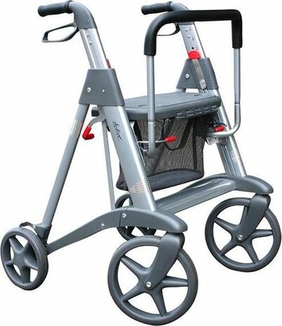 Bundel: Rollator Active incl. rugsteun en stokhouder